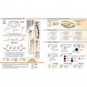Набор ECOLA "Сделай сам Хрустальный светильник" Колпачок для подвески Шар, Хром, упаковка 20шт