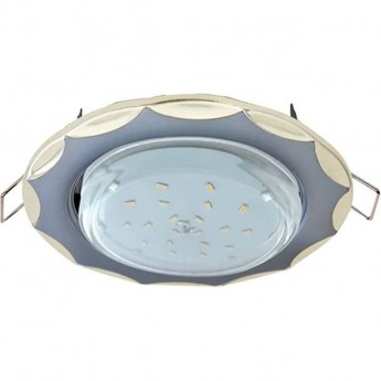 Встраиваемый светильник ECOLA H4 9014 FT81H4ECB GX53 "Звезда" серебро-жемчуг