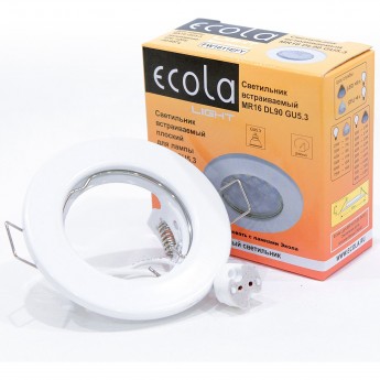 Встраиваемый светильник ECOLA LIGHT MR16 DL90 FW1611EFY белый Встраиваемый светильник ECOLA LIGHT MR16 DL90 FW1611EFY белый